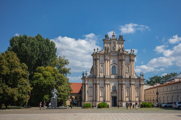 Obraz premium Carmelite Church in Warsaw, Poland