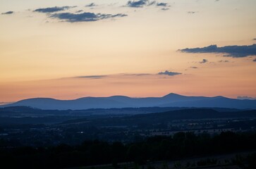 sunset in the mountains