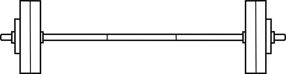 Weight lifting line icon.