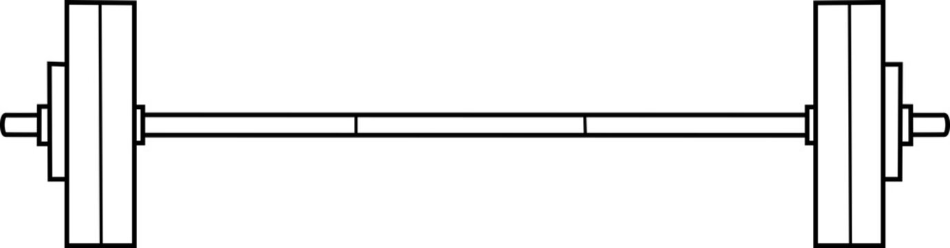 black barbell weightlifting equipment clip art preview