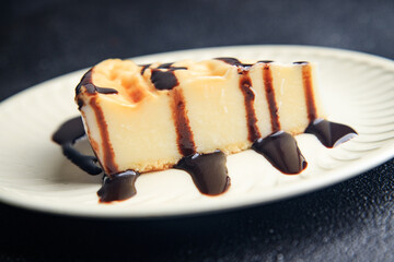 sweet pie patisserie custard bakery products fresh dish healthy meal food snack diet on the table copy space food background rustic top view