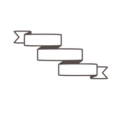 hand drawn ribbon text frame for decorating journals