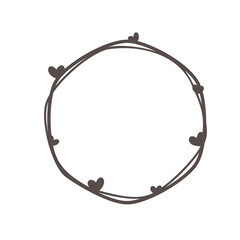 hand drawn ribbon text frame for decorating journals