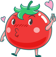 Cute cartoon tomato.
