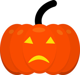 Halloween pumpkin decorations cute cartoon illustration