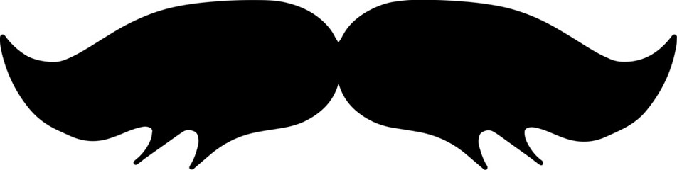 hipster mustache silhouette