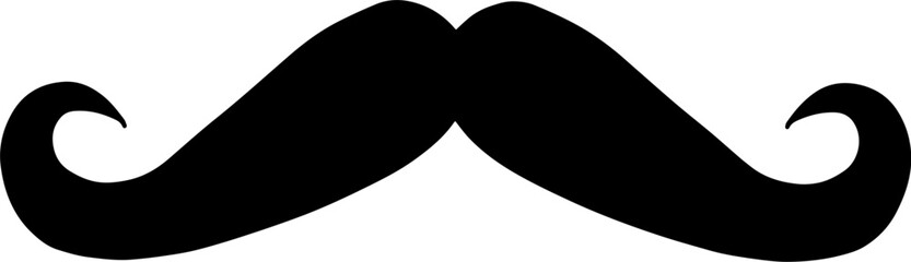 hipster mustache silhouette
