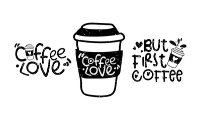 Coffee typography Bundle, Funny Coffee quotes