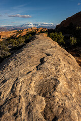 Standing On Top of Rock Rin Looking Toward The La Sal Mountains