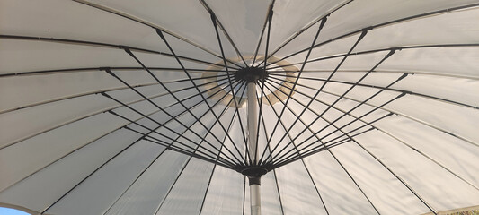 Large parasol in the garden