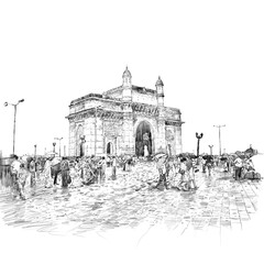 The Gateway of India is an arch monument built during the 20th century in Bombay, India.