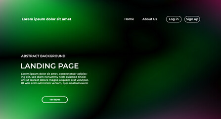 landing page green  background for website background, banner, sales promotion and business presentation