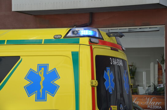 An emergency rescue in Sweden. Ambulance rescue 