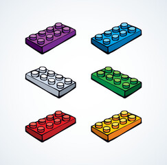 blocks. Vector drawing