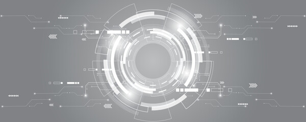 Grey white Abstract technology background, Hi tech digital connect, communication, high technology concept, science, technology background