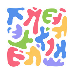 hand drawn greasy drops liquid shapes background