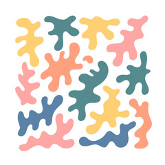 hand drawn greasy drops liquid shapes background