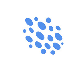 hand drawn group of gold polka dots for greeting card minimalist style decoration