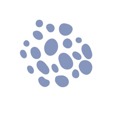 hand drawn group of gold polka dots for greeting card minimalist style decoration