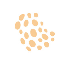 hand drawn group of gold polka dots for greeting card minimalist style decoration