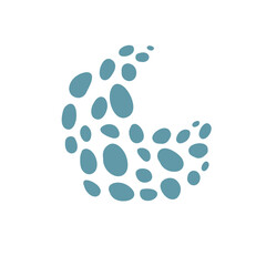 hand drawn group of gold polka dots for greeting card minimalist style decoration