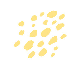 hand drawn group of gold polka dots for greeting card minimalist style decoration