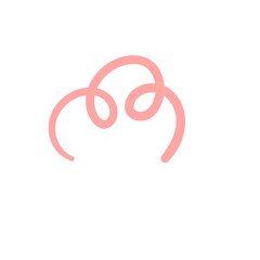 spiral hand drawn lines for minimalist decoration