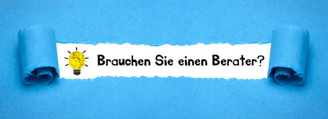 Brauchen Sie einen Berater?