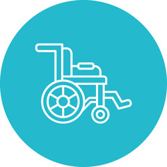 Handicapped Multicolor Circle Line Inverted Icon