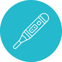 Thermometer Multicolor Circle Line Inverted Icon