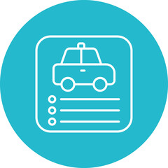 Car App Multicolor Circle Line Inverted Icon