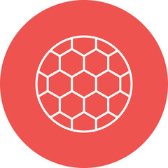 Fototapeta premium Soccer Ball Multicolor Circle Line Inverted Icon