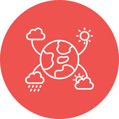 Climatization Multicolor Circle Line Inverted Icon