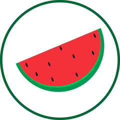 cute watermelon icon decoration