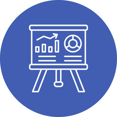 Presentation Multicolor Circle Line Inverted Icon