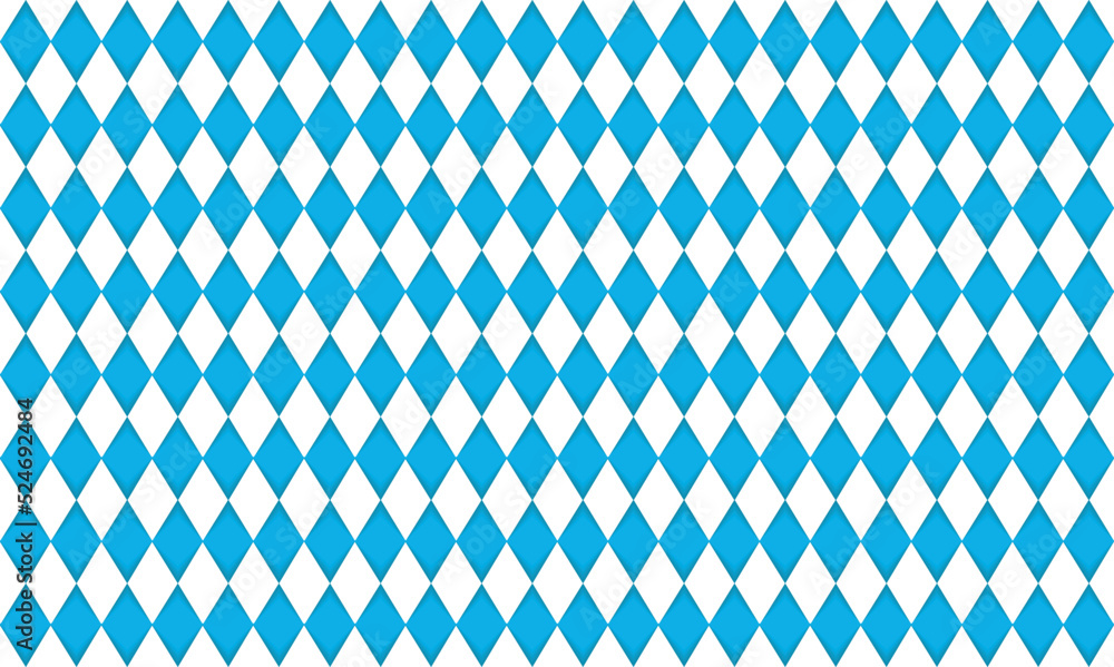 Wall mural Octoberfest pattern. October munich fest background. Rhomb octoberfest blue ornament