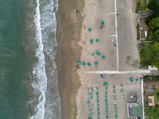 Fototapeta na wymiar Terracina vista dai gabbiani con le sue spiagge