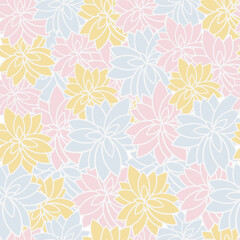 Fototapeta na wymiar Floral seamless pattern. Flower seamless background, vector illustration