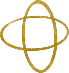 Gold geometric shape frame