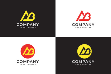 Luxury letter ab monogram logo design