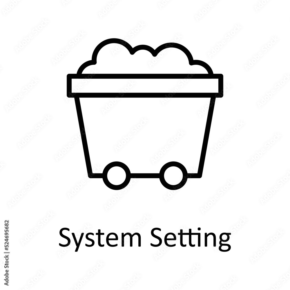 Poster system setting vector outline icon design illustration on white background. eps 10 file
