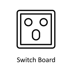 Switch Board  vector Outline Icon Design illustration on White background. EPS 10 File