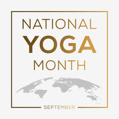 National Yoga Month, held on September.