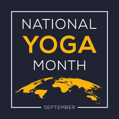 National Yoga Month, held on September.