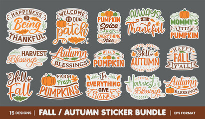 Fall And Autumn Sticker Bundle