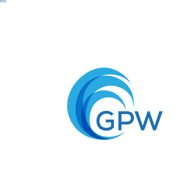 GPW letter logo. GPW blue image on white background. GPW Monogram logo design for entrepreneur and business. . GPW best icon.
