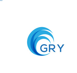 GRY letter logo. GRY blue image on white background. GRY Monogram logo design for entrepreneur and business. . GRY best icon.
