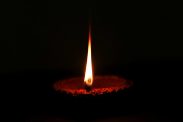 diwali diya With black background