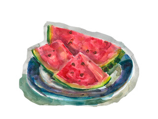 watercolor watermelon