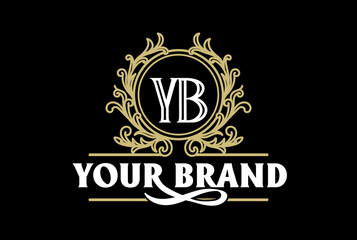 Circular Ornament Border Frame Vintage Royal Badge Emblem Stamp Label Logo Design Vector